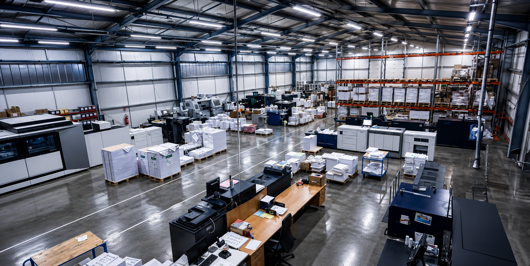Entrepôt logistique et stockage d'imprimés